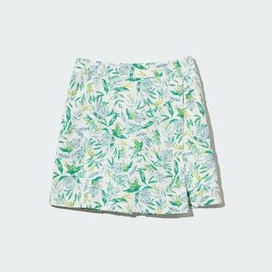 Ellen Tracy Women's Floral Print Linen Blend Skort green combo Large